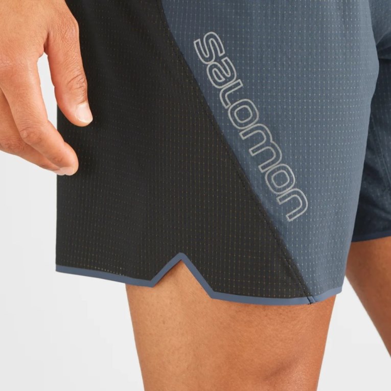 Dark Grey / Black Salomon Sense Aero 7'' Men's Shorts | IE NM0976